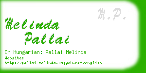 melinda pallai business card